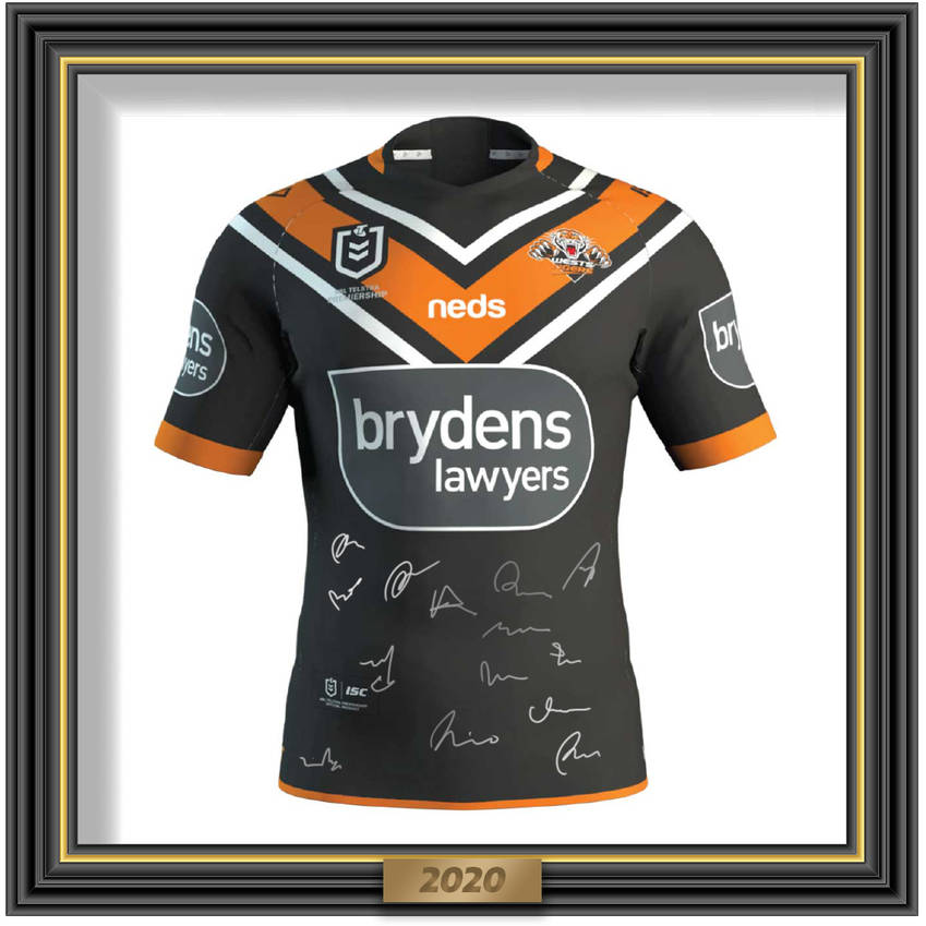 west tigers framed jersey