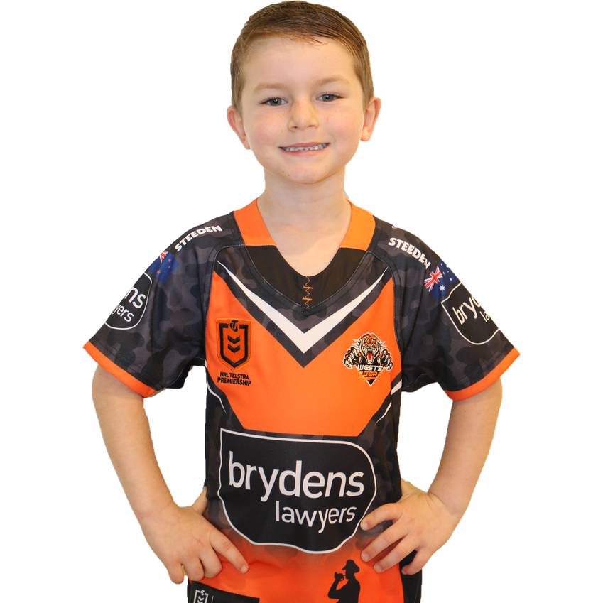 Wests Tigers 2021 Kids Commemorative Jersey0