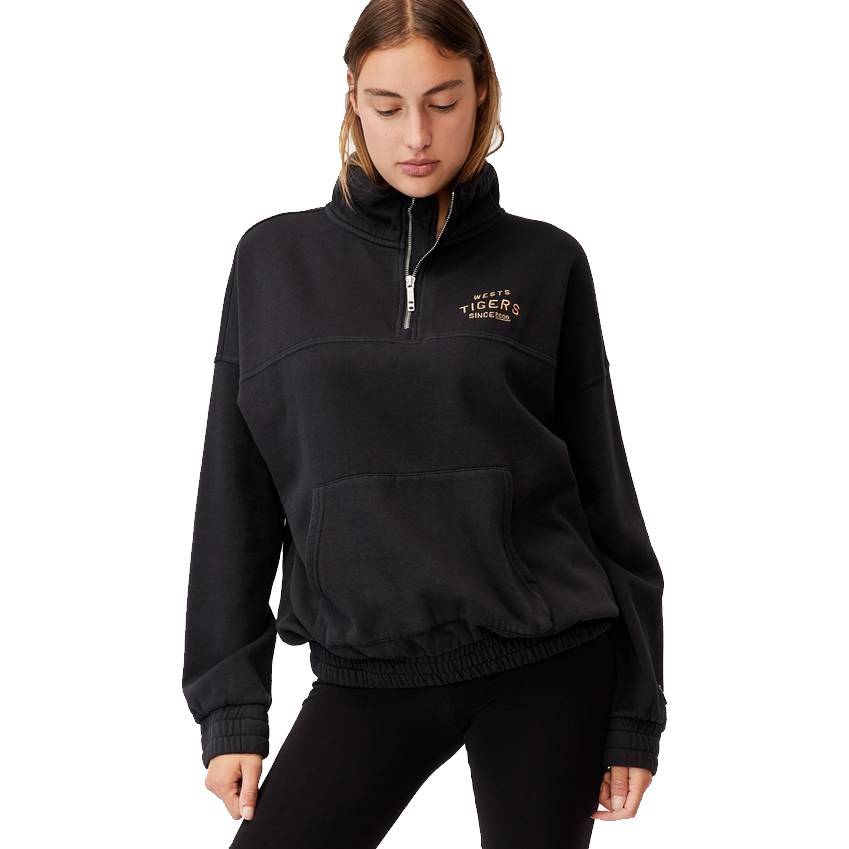 Wests Tigers Womens Fleece 1/4 Zip Jumper0