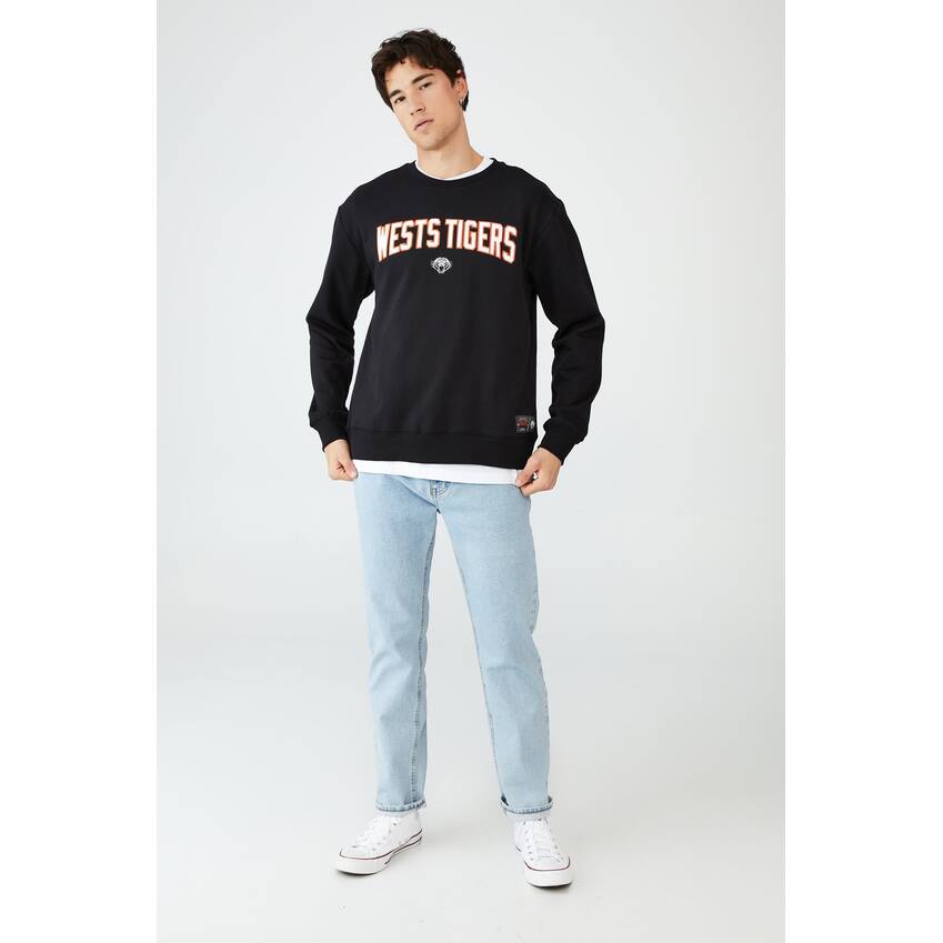 Wests Tigers Mens Zig Zag Applique Crew2