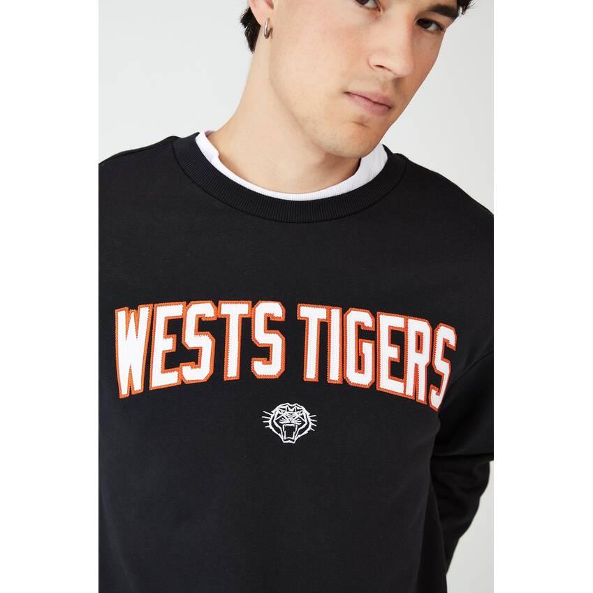 Wests Tigers Mens Zig Zag Applique Crew3