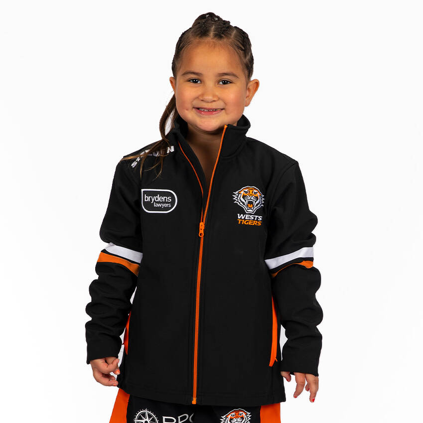 Wests Tigers 2022 Kids Soft Shell Spray Jacket0