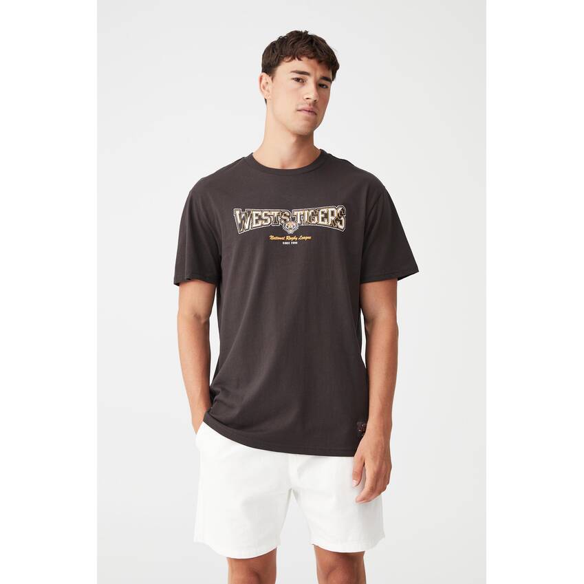 Wests Tigers Mens Spray Print Team T-Shirt0