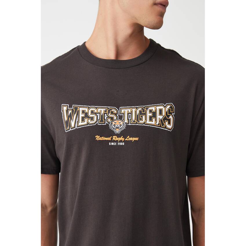Wests Tigers Mens Spray Print Team T-Shirt1