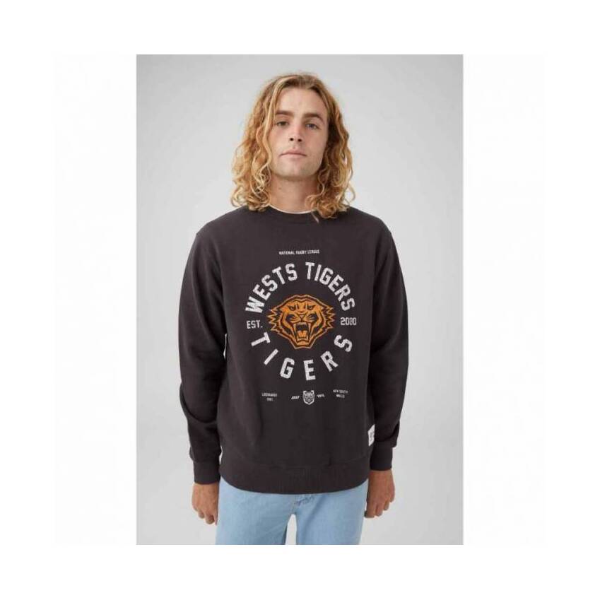 Wests Tigers Mens Team Print Crew Sweat0
