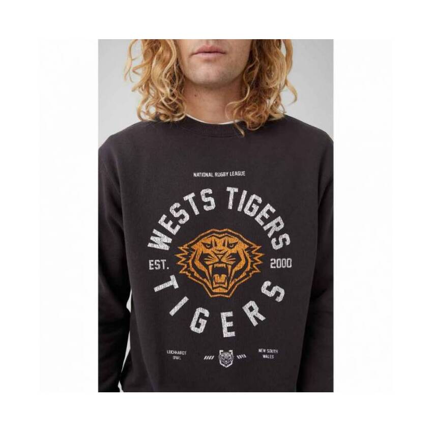 Wests Tigers Mens Team Print Crew Sweat1