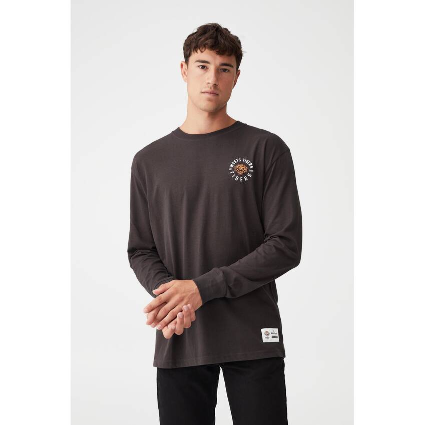 Wests Tigers Mens Team Print Long Sleeve T-Shirt0