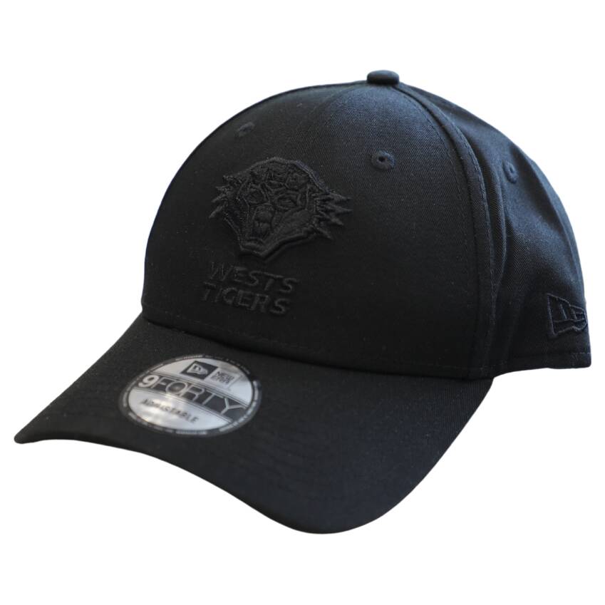 Wests Tigers Black on Black 9Forty Snapback0