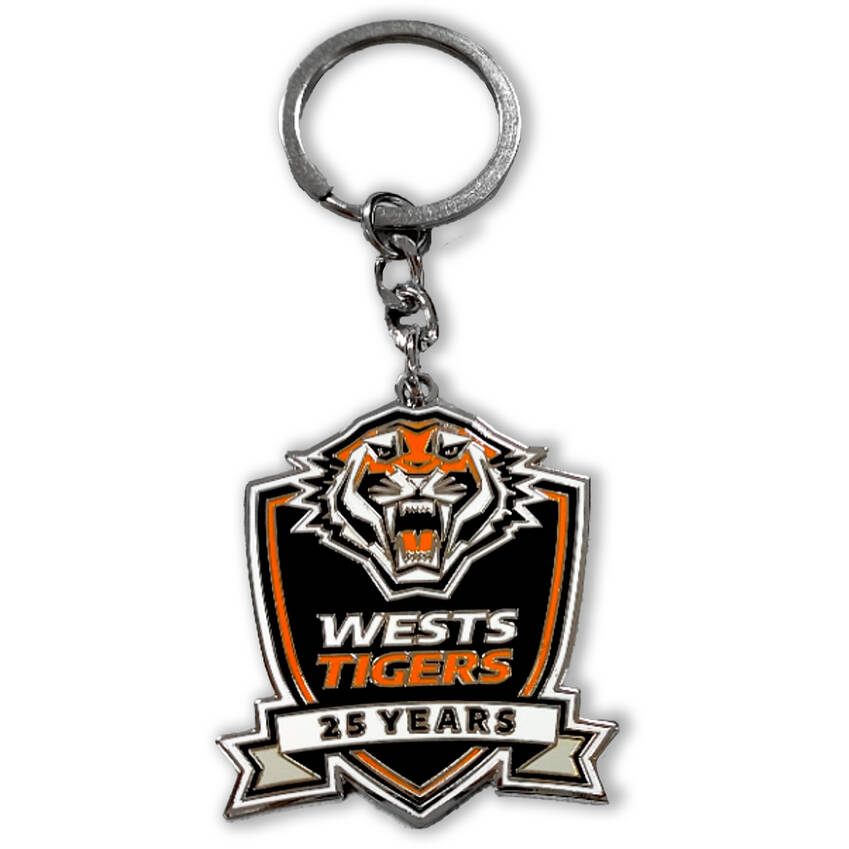 Wests Tigers 25 Years Logo Keyring0