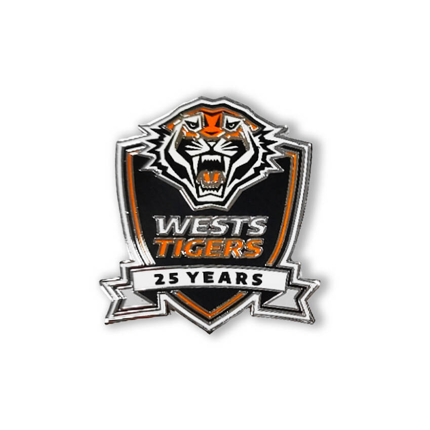 Wests Tigers 25 Years logo Pin0