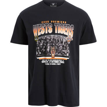 Wests Tigers Adult 2005 Grand Final Tee - Black