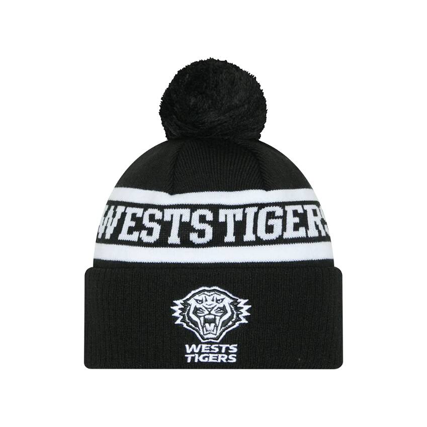 New Era Wests Tigers Black & White Beanie0