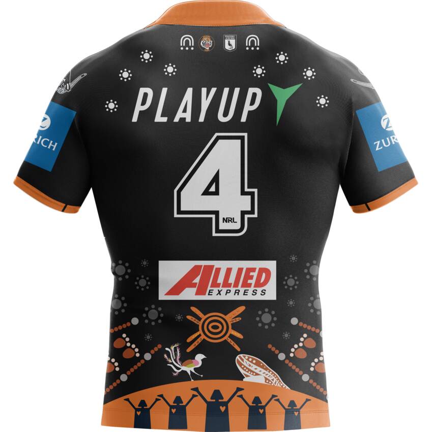 Wests Tigers 2025 Indigenous Jersey #4 Starford To'a0