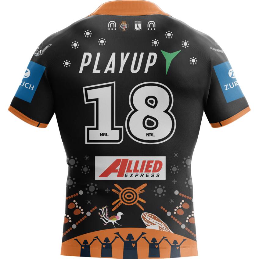 Wests Tigers 2025 Indigenous Jersey #18 Fully Signed0