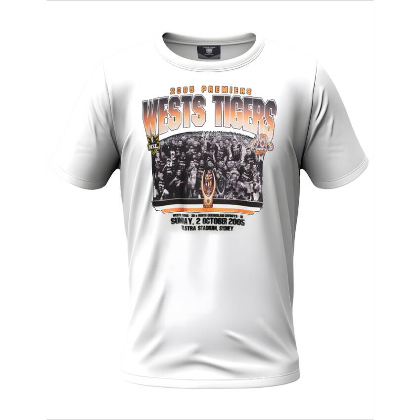 Wests Tigers Adult 2005 Grand Final Tee - White0
